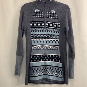 title nine Geometric Quarter Zip Pullover Sweater – Merino Wool – Size: Small